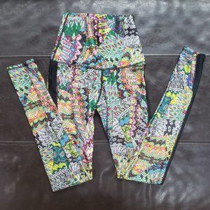 Emily Hsu Designs Multi Color Print Leggings sz XS